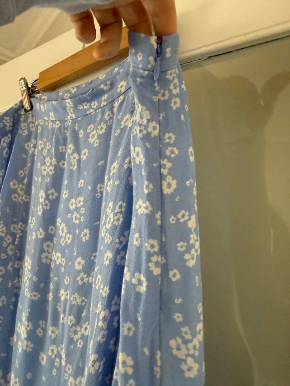 & Other Stories Blue Floral Midi Skirt - Picture 5 of 7